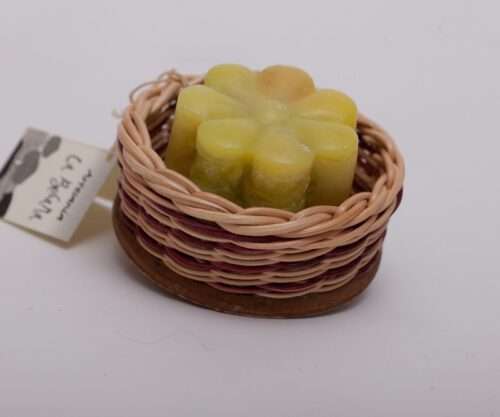 Cesto redondo con jabones en 3D